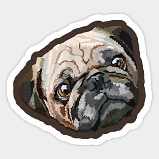 pug love Sticker
